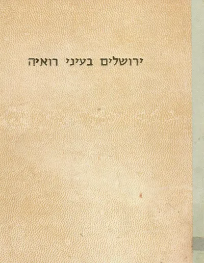 ירושלים בעיני רואיה : תולדות בתי המחסה לעניים והכנסת אורחים על הר ציון