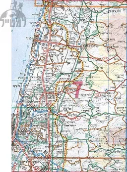 מפת סימון שבילים מנוילנת  (7) השרון