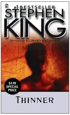 עטיפת הספר Thinner מאת Stephen King