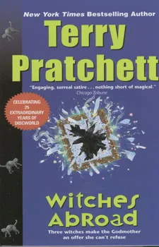 עטיפת הספר Witches abroad מאת Terry Pratchett
