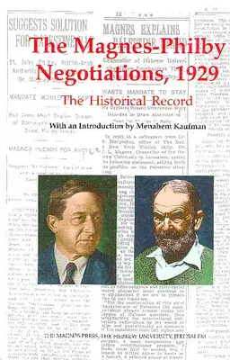 עטיפת הספר The Magnes–philby Negotiations, 1929 מאת מנחם קאופמן