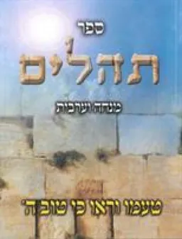 עטיפת הספר ספר תהילים, מנחה וערבית מאת כללי