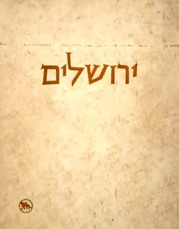 עטיפת הספר ירושלים מאת מיכאל אבי-יונה