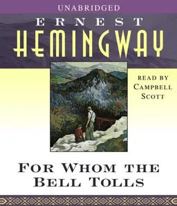 עטיפת הספר For whom the bell tolls מאת Ernest Hemingway
