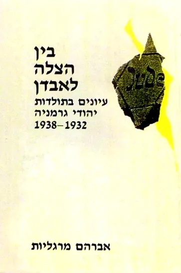 בין הצלה לאבדן : עיונים בתולדות יהודי גרמניה 1932-1938
