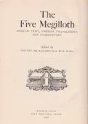 Soncino books of the bible : the five megilloth - with hebrew text, english translation and commentary