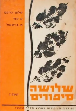 עטיפת הספר שלושה סיפורים מאת יהואש ביבר