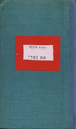 עטיפת הספר תם ומרי מאת יהודה בורלא