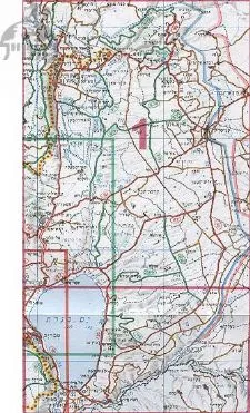 מפת סימון שבילים מנוילנת (1) החרמון הגולן ואצבע הגליל