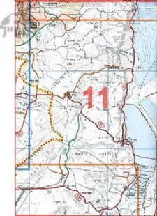 מפת סימון שבילים מנוילנת  (11) מדבר יהודה דרום