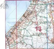 מפת ס.שבילים 13 מישור חוף הנגב