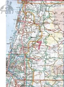 מפת סימון שבילים מנוילנת  (7) השרון ומערב השומרון