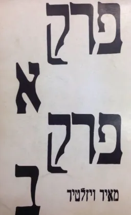 עטיפת הספר פרק א פרק ב מאת מאיר ויזלטיר