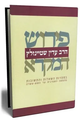 עטיפת הספר פירוש המקרא בספרות השאלות והתשובות מאת עדין שטיינזלץ