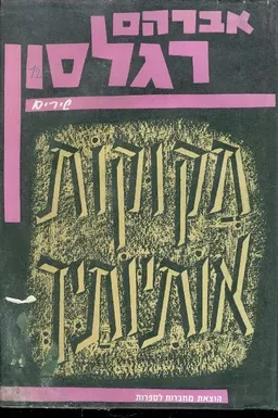 עטיפת הספר חקוקות אותיותיך מאת אברהם רגלסון