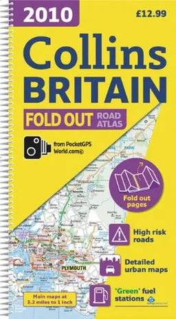 עטיפת הספר 2010 Collins Fold Out Road Atlas Britain (International Road Atlases) מאת Collins UK