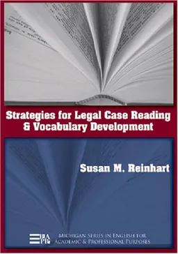 עטיפת הספר Strategies for Legal Case Reading and Vocabulary Development (Michigan Series in English for Academic & Professional Purposes) מאת Susan M. Reinhart