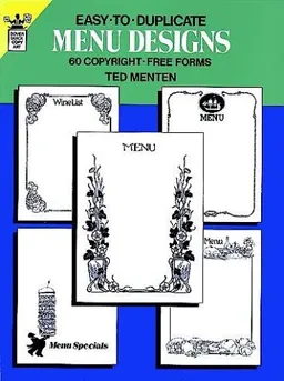Easy-to-Duplicate Menu Designs: 60 Copyright-Free Forms (Dover Quick Copy Art Series)