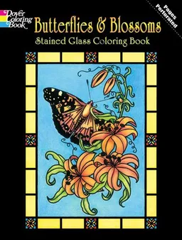 Butterflies and Blossoms Stained Glass Coloring Book (Dover Pictorial Archives)