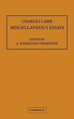 Miscellaneous Essays (Lamb Miscellaneous Essays; Pitt Press)