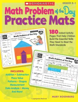 עטיפת הספר Math Problem of the Day Practice Mats: 180 Instant Activity Pages That Help Children Build the Essential Skills They Need to Meet the Math Standards (Teaching Resources) מאת Mary Rosenberg