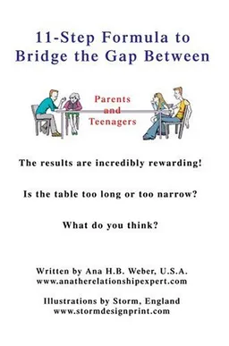עטיפת הספר 11-Step Formula to Bridge the Gap Between Parents and Teenagers: The results are incredibly rewarding! Is the table too long or too narrow? What do you think? מאת ANA H B WEBER