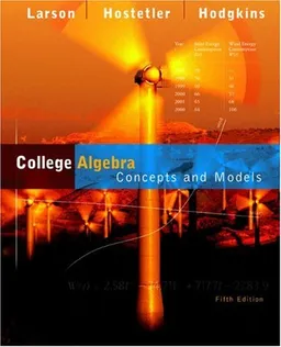 עטיפת הספר College Algebra: Concepts and Models מאת Ron Larson