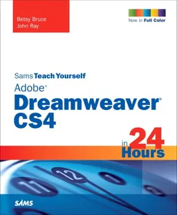 עטיפת הספר Sams Teach Yourself Adobe Dreamweaver CS4 in 24 Hours מאת Betsy Bruce