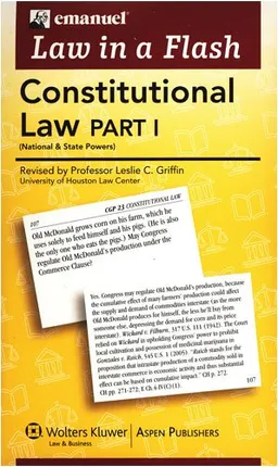 עטיפת הספר Law in a Flash: Constitutional Law I מאת Steven Emanuel