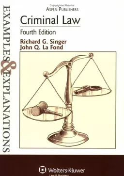 עטיפת הספר Criminal Law Examples & Explanations, 4e מאת Singer; LaFond