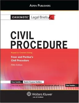 עטיפת הספר Casenote Legal Briefs Civil Procedure: Keyed to Freer & Perdue 5e מאת Casenotes