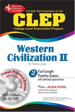 עטיפת הספר CLEP Western Civilization II w/CD-ROM (REA): 1648 to the Present (REA Test Preps) מאת Dr. Preston Jones Ph.D.
