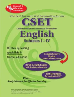 CSET: English Subtests I-IV (REA) (Test Preps)