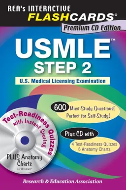 עטיפת הספר USMLE Step 2 Premium Edition w/CD-ROM (REA) (Flash Card Books) מאת The Staff of REA