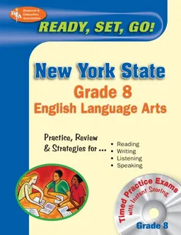 עטיפת הספר New York State Grade 8 ELA with TESTware (REA) (Test Preps) מאת The Staff of REA