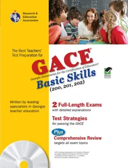 Georgia GACE Basic Skills (Read, Math,Writing w/CD (REA) (Test Preps)