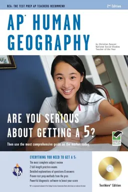 עטיפת הספר AP Human Geography w/ CD-ROM (REA) (REA Test Preps) מאת Christian Sawyer