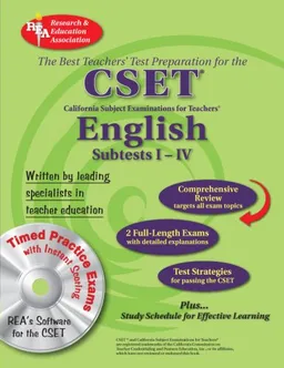 CSET: English Subtests I-IV (REA) (Test Preps)