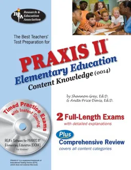 PRAXIS II Elementary Ed Content Knowledge 0014 w/CD (REA) (Test Preps)