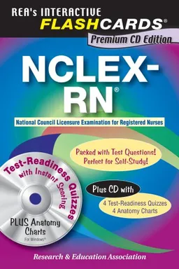 NCLEX-RN Premium Edition Interactive Flashcards Book (REA) (Flash Card Books)