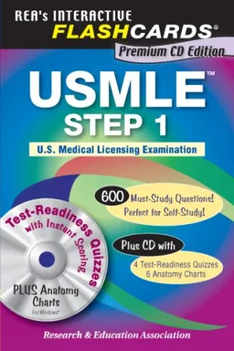 USMLE Step 1 Premium Edition w/CD-ROM (REA) (Flash Card Books)