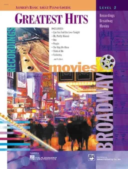 עטיפת הספר Greatest Hits, Level 2: Recordings, Broadway, Movies (Alfred's Basic Adult Piano Course Series) מאת E. L. Lancaster