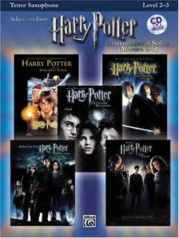 עטיפת הספר Harry Potter, Instrumental Solos (Movies 1-5): Tenor Saxophone (Book & CD) (Pop Instrumental Solo Series) מאת Alfred Publishing