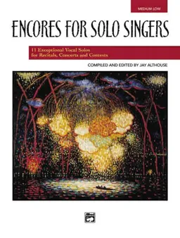 עטיפת הספר Encores for Solo Singers: Medium Low Voice מאת Alfred Publishing Staff