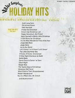 עטיפת הספר Value Songbooks -- Holiday Hits: Piano/Vocal/Chords מאת Alfred Publishing Staff