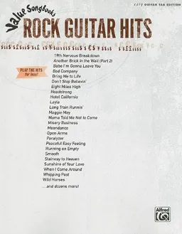עטיפת הספר Value Songbooks Series -- Rock Guitar: Easy Guitar TAB מאת Alfred Publishing Staff