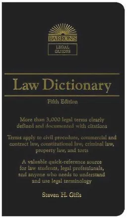 Law Dictionary (Barron's Legal Guides)