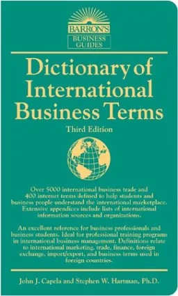 עטיפת הספר Dictionary of International Business Terms (Barron's Business Guides) מאת John J. Capela