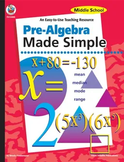 עטיפת הספר Pre-Algebra Made Simple, Middle School מאת Wendy Freebersyser