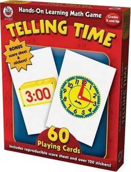 עטיפת הספר Hands-On Learning Telling Time Card Game (Hands-On Learning Math Games) מאת School Specialty Publishing